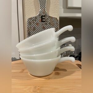 Vintage Fire King Milk Glass Soup Bowls
